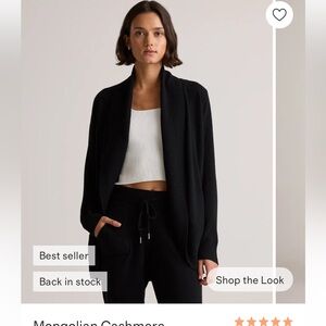 Quince Mongolian cashmere Open Front Cardigan Sweater